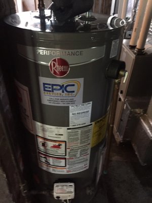 40 gallon natural draft replacement water heater.