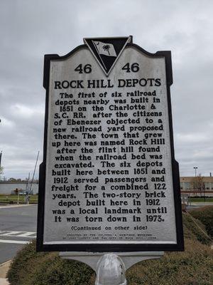 Rock Hill Depots Historical Marker