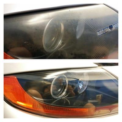 Rejuvenating headlights on a Z4. We now offer full vehicle detail services.