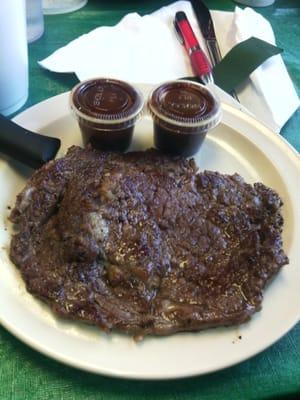 A side of Ribeye steak. Sooo good.