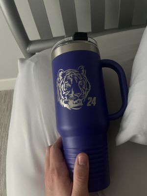 My son's tumbler who works at the Omaha zoo as a zooologist