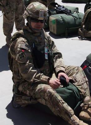 MAJ Toops - day of arrival to Afghanistan, May 2012