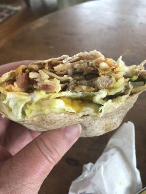 Yummy breakfast wrap