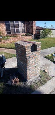 Brick mailbox