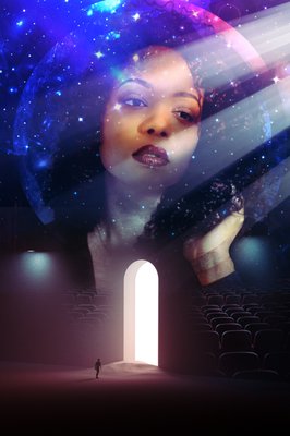 "Open Star" photo composite design featuring Melan Perez