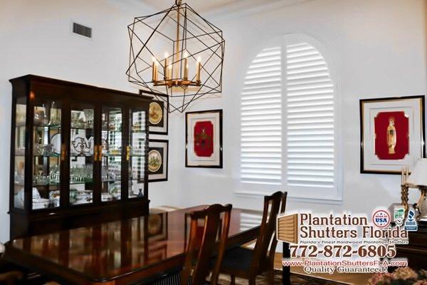 Best plantation shutters installed in Florida.
plantationshuttersfla.com

Palm City Plantation Shutters Florida Dining Room