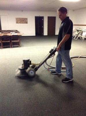 We cleaned the basement of this church. We cleaned 10 class rooms and this parish hall . Job took 8 hours