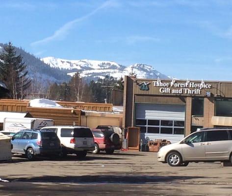 Winter view of storefront.