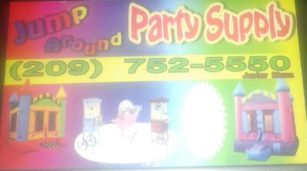 JUMP AROUND PARTY SUPPLY 209-752-5550 JAVIER MEZA