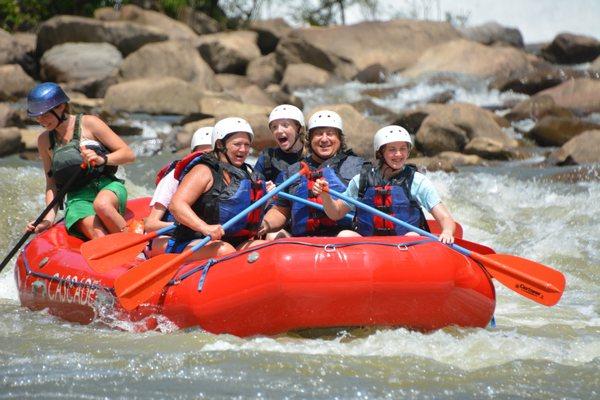 Our gang rafting the Ocoee with Cascade Outdoors!