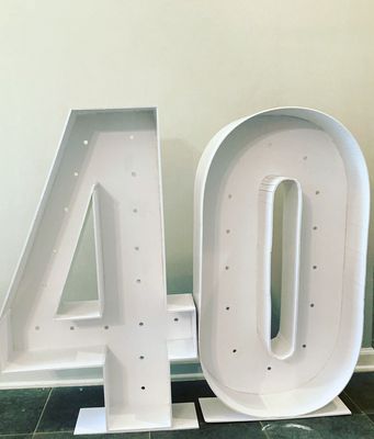 #40 Marquee Numbers being shipped to client without the lights