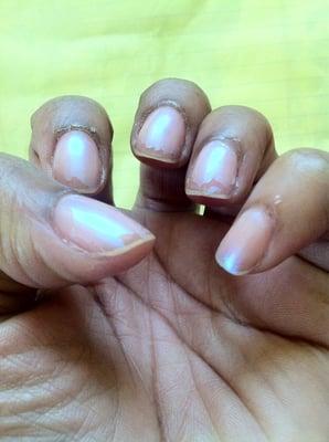 A 7-day old manicure! The hangnails! The chipped polish! Ugh! :-(