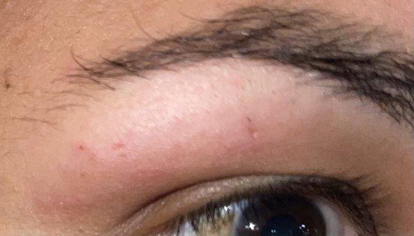 Left my brows cut up. They literally threaded off pieces of skin. Horrible work.