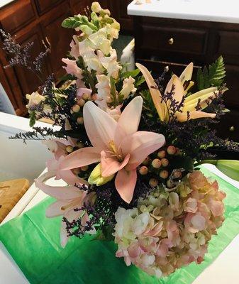 Flower arrangement delivered from Simple Blessings