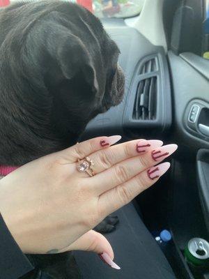 Nails and my pug Kylie