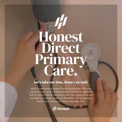 Honest Direct Primary Care | Membership-based Practice for Patients With or Without Insurance | www.honestdpc.com