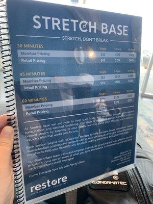 Stretch menu