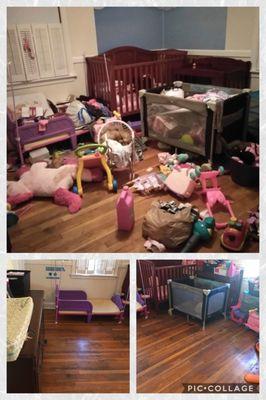 Before and After... Organization and Cleaning of Kids Room.