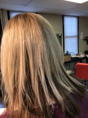 Fun blonde highlights