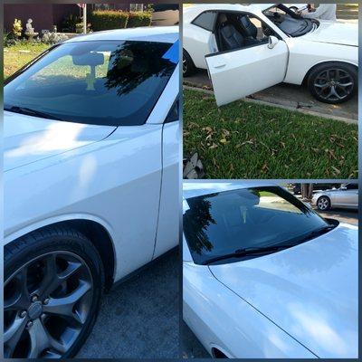 Mopar windshield install for this dodge challenger.