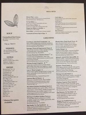 Mint menu for dinner on 6.27.17