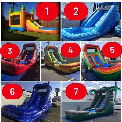 All waterslides available