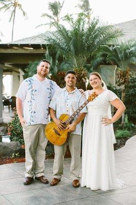 Your music was beautiful and perfect for our Maui wedding. Mahalo Kalo!