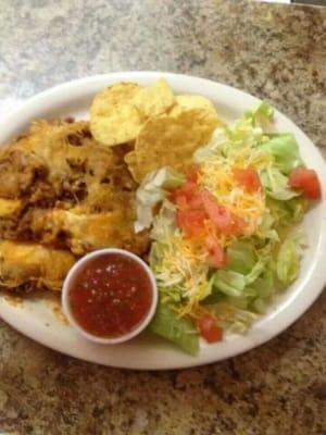 Our Enchilada Casserole Special periodically served on Thursdays.