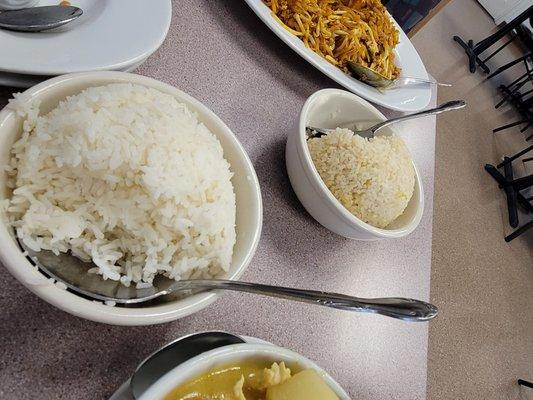 Jasmine rice and chicken fried rice