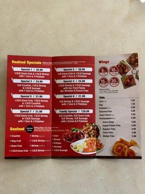 Menu Side 2