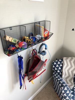 Kid friendly storage allow children to tidy their space on their own!