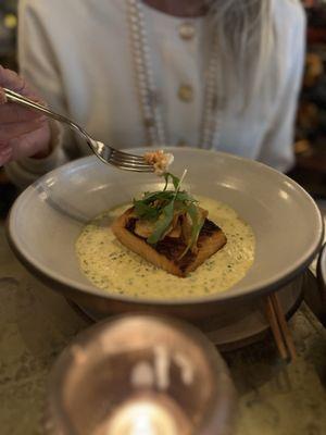 Salmon with beurre blanc sauce