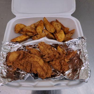 Chicken Tender Combo includes small drink