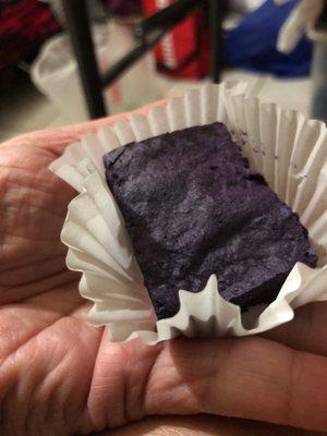 2/26/22 packs some really big ube flavor (ube brownie