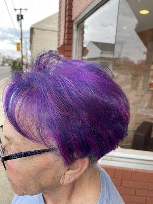 More fashion colors on grey hair