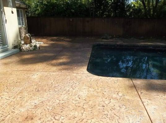 Roman Slate stamped pool deck.