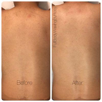 Men's back wax service