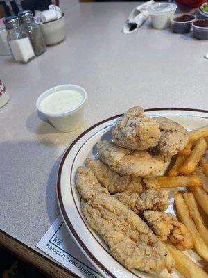 Chicken Tenders with fries again along with the ranch.