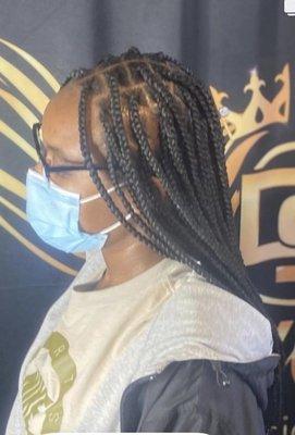 Medium knotless braids