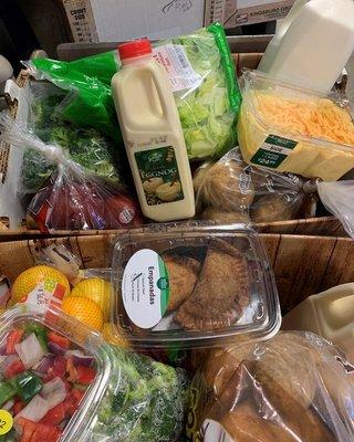 Fresh and healthy refrigerated items in the food order (varies by day).