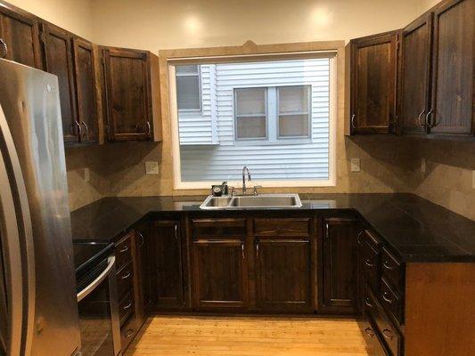 Refinished Oak Cabinets