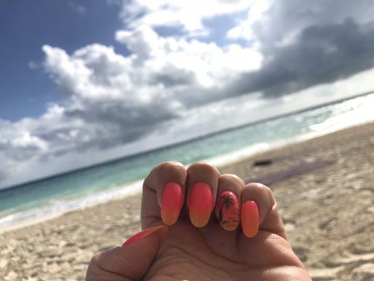 Ombre dip nails