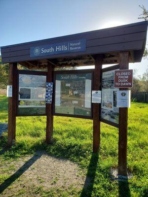 Woodbridge Trailhead kiosk.   06 March 2021