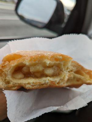 The apple filled bear claw.  Look at the fluffiness of the dough!