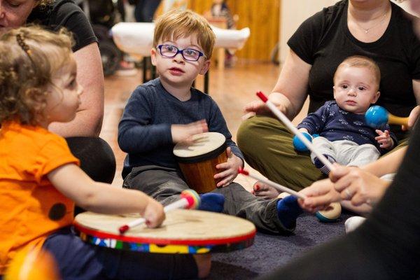 Drumming up a good time in our Jam Sessions class!