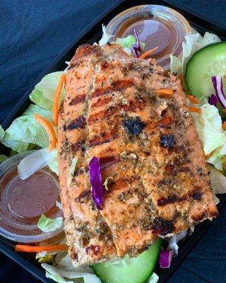 Jerk salmon salad - great Keto options