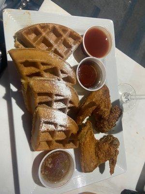 Chicken and waffles