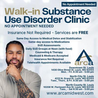 Are you or someone you know struggling with a substance use disorder? Need assistance? You're not alone!  Click or call today!