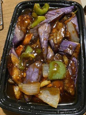 Eggplant in garlic sauce