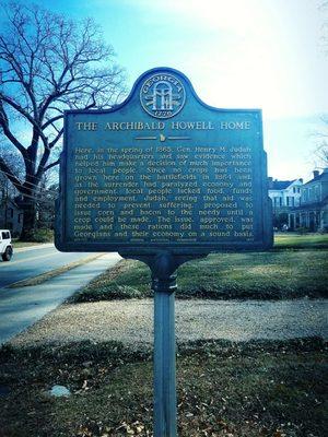 The Archibald Howell Home Historical Marker